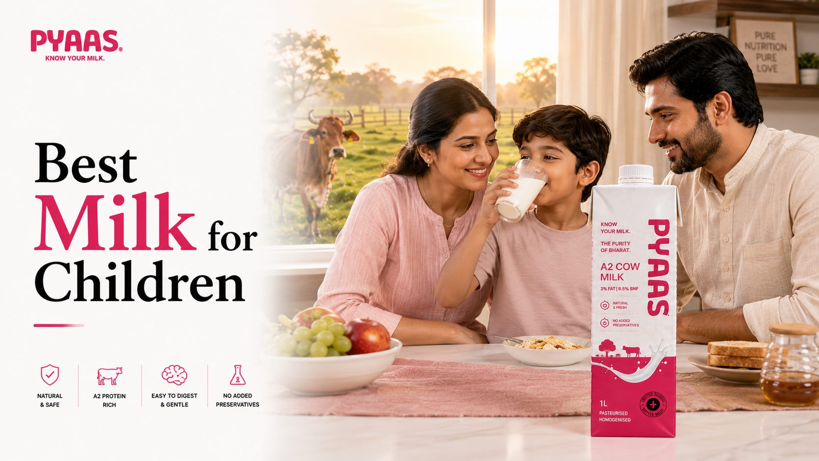 Cover image for the article Best Milk for Children: A Parent's Guide to Choosing Quality Milk