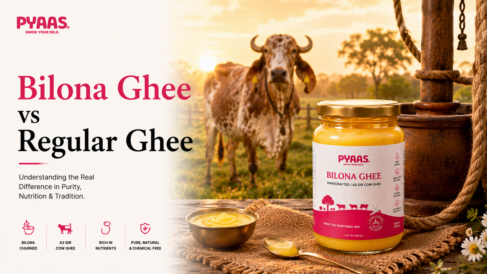 Cover image for the article Bilona Ghee vs Regular Ghee: What's the Difference?