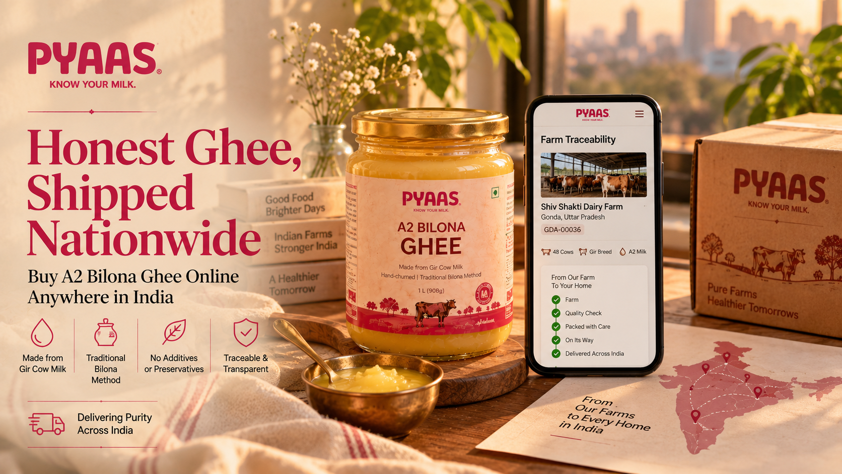 Buy A2 Bilona Ghee Online Anywhere in India