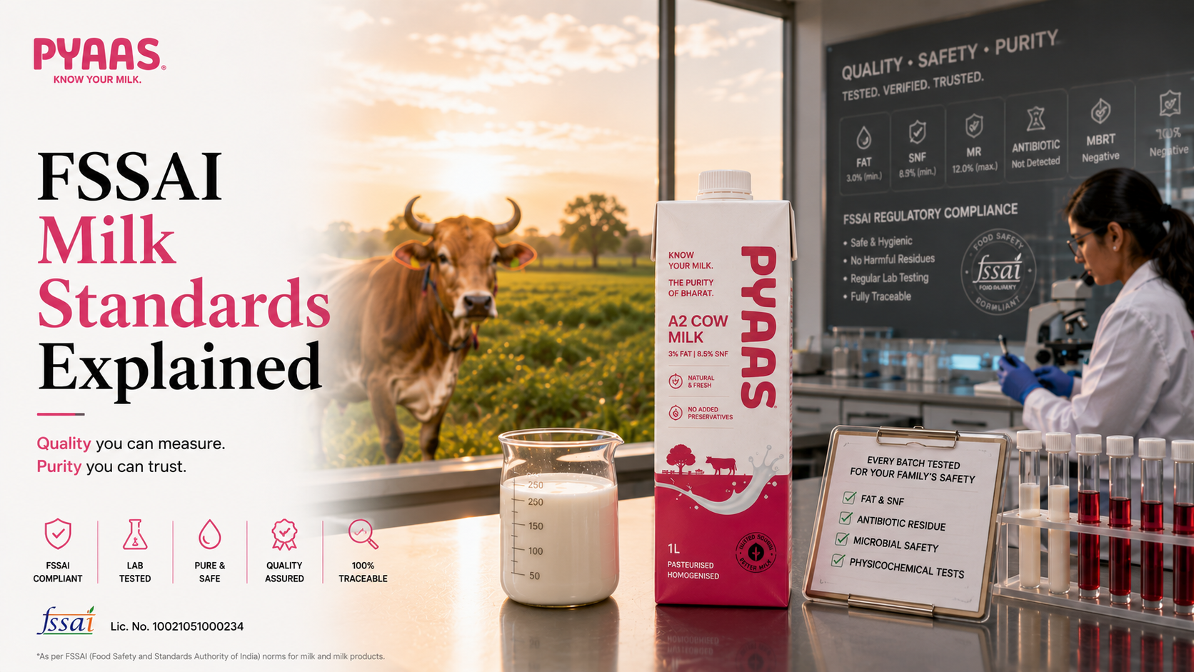 Cover image for the article FSSAI Milk Standards Explained: How Milk Quality Is Regulated in India