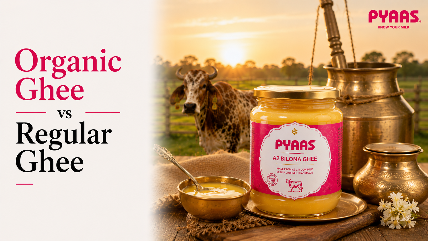 Cover image for the article Organic Ghee vs Regular Ghee: What “Organic” Really Means
