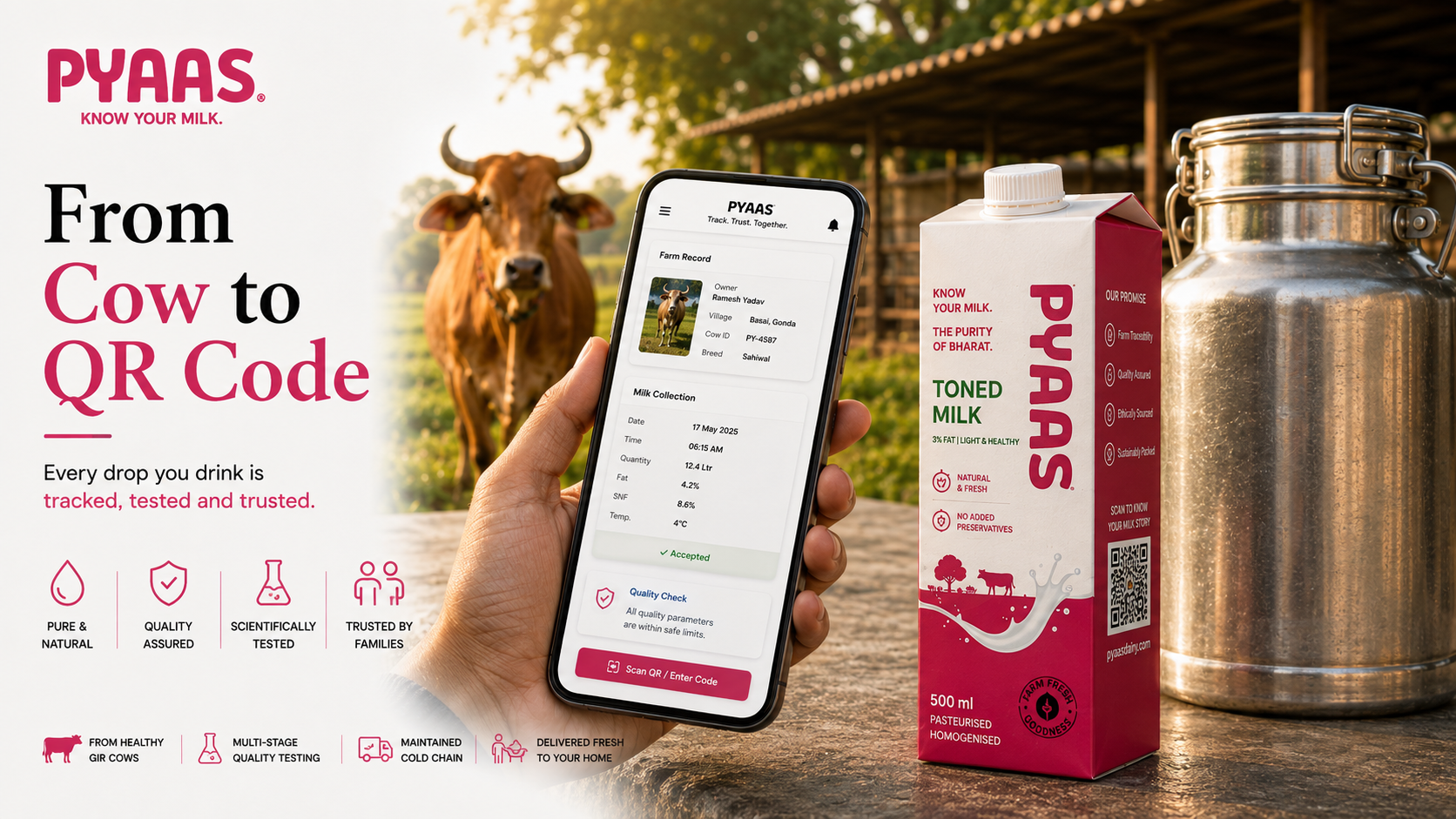 Cover image for the article The Technology PYAAS Is Building for Parag: QR Traceability and a Modern Dairy Platform